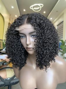 วิกผมเวียดนามแบบใส HD Lace Front สั้น ไม่ต้องใช้กาว  ขนาด 2*6  แสกกลาง  จัดเรียงเกล็ดผม  แบบหยิกยุโรป  พร้อมต่อผม - Product Image 1
