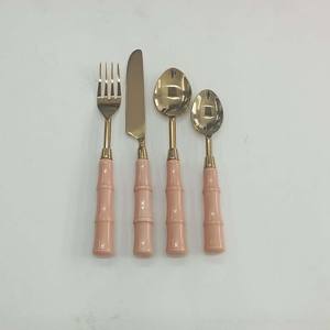 New Silver Polished Flat Handle Cutlery Set <b>Kitchen</b> <b>Accessories</b> and Dining Collections Spoon Fork & Knife Shine Cutlery Set - Product Image 5