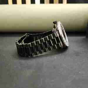 Premium Luxury Diamond Stainless Steel ETA Quartz Movement Unisex Fashion <b>Watch</b> 3BAR Water Resistant 41mm Case - Product Image 4