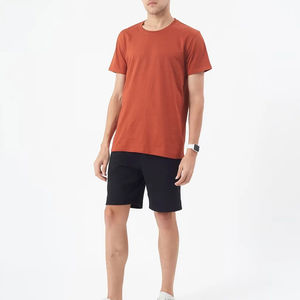 Camiseta de Moda para Hombre, Diseño Sólido, 100% Algodón Poliéster, Alta Calidad, Casual, Talla Grande, Manga Corta, Cuello Redondo, Verano, Simple - Product Image 2