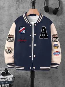 Chaquetas Universitarias al por Mayor Personalizadas de Alta Calidad con Servicio OEM ODM, Estilo Deportivo, Logotipo Frontal, Cuello Alto para Hombre y Mujer - Product Image 2