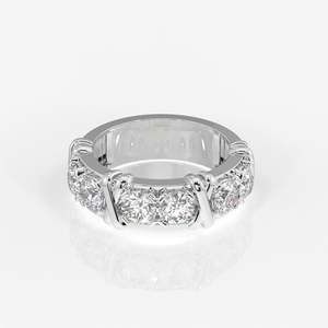 Anillo de Boda de Oro de 14K con Diamante Moissanite de Corte Redondo, Elegante Alternativa Ética al Anillo de Diamantes Tradicional - Product Image 5