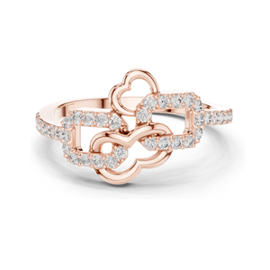 Anillo de Diamante de Laboratorio para Mujer, 0.3 CT, Claridad VVS-VS, Oro de 18K, 14K, 10K y Plata 925, Oro Rosa, Amarillo, Blanco, Moissanita - Product Image 3