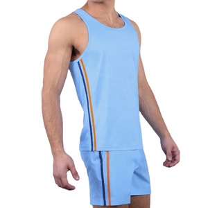 Camisetas sin mangas OEM para hombre, camisetas de punto transpirables para entrenamiento de gimnasio con diseño de palmera vintage, estilo informal, 100% algodón - Product Image 5