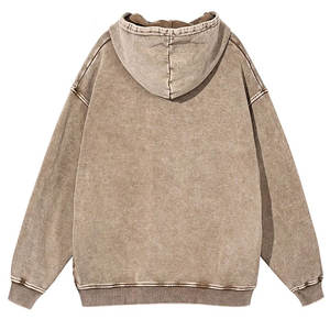 เสื้อฮู้ดดี้ผู้ชายดีไซน์ไม่ซ้ำใคร ล้างสีแบบ Acid Wash สำหรับฤดูหนาว ผ้าฝ้าย 100% ระบายอากาศได้ดี สวมใส่สบาย เป็นมิตรกับสิ่งแวดล้อม คุณภาพสูง ลดราคาพิเศษ - Product Image 2