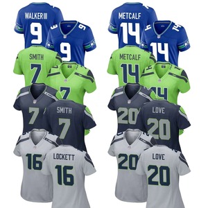 Maillots de football américain unisexes de Seattle, logos imprimés par transfert thermique, uniformes sportifs, tailles plus, respirants, antibactériens - Product Image 1