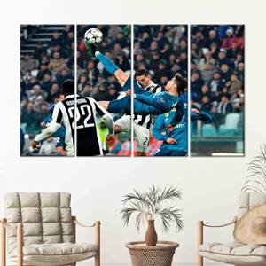 Famous Cristiano Ronaldo Art Print - Sport Canvas Wall Decor,4P: Gallery <b>Wrapped</b> - Product Image 1