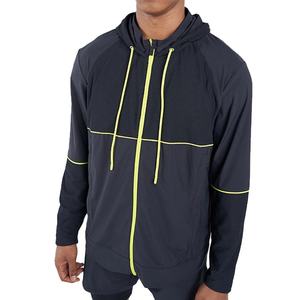 Sweat-shirt d'hiver zippé pour homme 2026, très vendu, avec capuche à cordon de serrage, panneaux en maille respirante, motif brodé, 100 % coton - Product Image 5