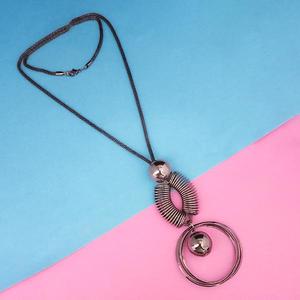 Urthn Gold Plated Statement Necklace 1108811 <b>Beaded</b> <b>Bracelet</b> Black Oxidised Alloy Diamond Pearl-Religious Style Perfect Gift - Product Image 1