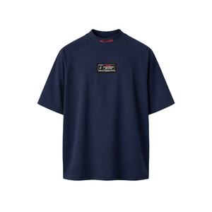 Camisetas Azul Marino de Alta Calidad para Hombre, con Logotipo Personalizado Bordado, Camisetas de Gran Tamaño para Verano, Venta al Por Mayor - Product Image 1
