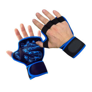 Gants en néoprène crossfit sans doigts d'haltérophilie de couleur et de logo personnalisables pour les deadlifts lourds et la protection de la paume - Product Image 6