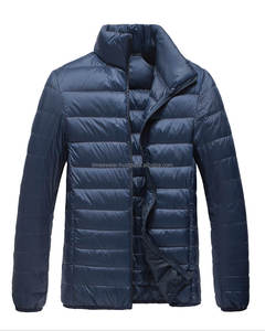 Chaqueta Acolchada Ultraligera de Invierno para Hombre, Chaqueta Ligera con Cierre y Cuello de Tela Tejida - Product Image 1