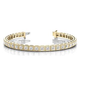 สร้อยข้อมือวินเทจสำหรับผู้ชายสร้อยข้อมือเทนนิส Shay เพชรตัดกลม - Product Image 1