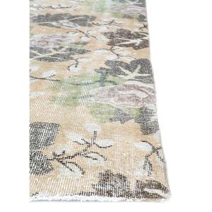 พรมขนสัตว์ลายดอกไม้สไตล์วินเทจ สีเบจ-น้ำตาล ทอมือ สำหรับบ้าน ห้องนั่งเล่น ห้องโถง ทางเข้าบ้าน ห้องนอน-Pae-2100 รูปทรงสี่เหลี่ยมผืนผ้า - Product Image 4