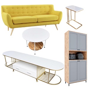 Ensemble de meubles de salon modernes capitonnés en tissu PK006, 5 pièces, pour usage domestique - Product Image 1