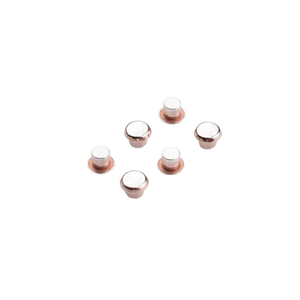 Remache bimetálico de cobre con material de contacto plateado AgSnO AgCdO para contactos eléctricos - Product Image 1
