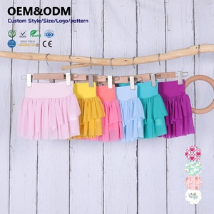 Falda de tenis para niñas, falda de malla de verano transpirable con pantalones cortos incorporados para tenis y danza, logotipo personalizado, MOQ bajo - Product Image 2