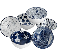 Bol à salade jetable en porcelaine blanche personnalisé, style minimaliste rond, design oriental vintage, en porcelaine fine écologique