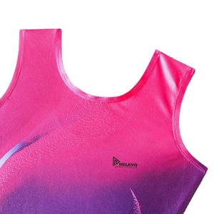 Justaucorps de sublimation pour femme, coupe ajustée, sans manches, pour la danse classique, tenue d'entraînement flexible, vente en gros - Product Image 4