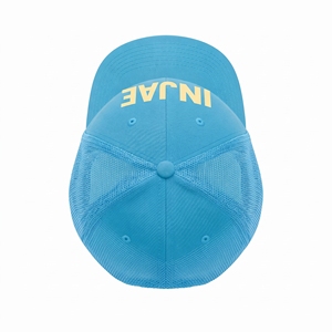 Casquette Trucker 6 Panneaux en Maille Bleue Ajustable Unisexe Décontractée Printemps-Été avec Impression Sérigraphique sur Panneau Avant et Broderie 3D Respirante - Product Image 6