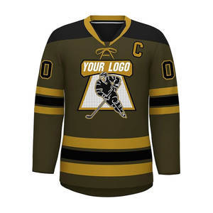 Maillot de hockey sur glace personnalisé pour homme, lettres brodées personnalisées, broderie, grande taille, manches longues, service OEM - Product Image 5