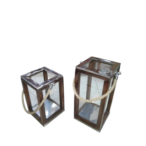 Bougeoir et lanterne en bois élégants pour la décoration de jardin à la maison Lanterne décorative de Noël Pot de bougie lumineuse pour la meilleure vente - Product Image 3