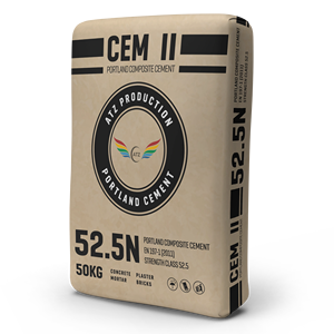 CEM II 52.5N - ATZ Tiempo de fraguado rápido de cemento Portland y la mejor calidad Utilizado para la producción de mortero - Product Image 1