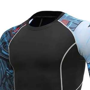 T-shirt de compression à motif personnalisé MMA Rashguard, ensembles de jogging pour hommes, tenue de sport, Rashguard de boxe, uniforme de Jiu Jitsu - Product Image 3