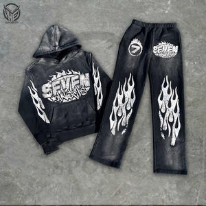 Sudaderas con capucha y sudaderas de talla grande para hombre Esenciales gráficos personalizados para invierno Conjunto personalizable OEM - Product Image 6