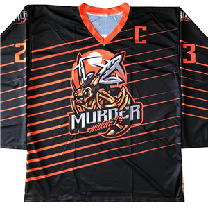 Maillot de hockey personnalisable pour jeunes Maillot d'entraînement en sergé sublimé pour hockey sur glace avec design personnalisé - Product Image 3