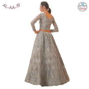 Superbe chemisier traditionnel Belle broderie de cordon Cutwork Dupatta Heavy Stonework Wedding Season Party Lehenga Choli Set - Product Image 3