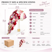 Buket Bunga Pengantin Mewah Custom untuk Panggung Utama Pernikahan