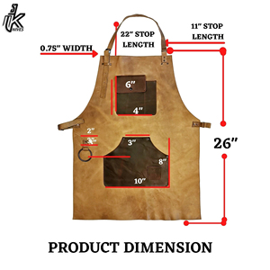 ผ้ากันเปื้อนหนังแขนกุดผ้ากันเปื้อนหนังสำหรับงานครัวกันน้ำขนาดออกแบบได้ตามต้องการ - Product Image 2