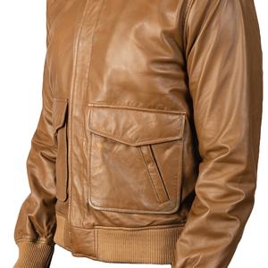 Chaqueta de Cuero Genuino Personalizada de Alta Calidad para Hombre, Nuevo Diseño de Moda con Cuello Alto, Patrón de Camuflaje y Logotipo Frontal - Product Image 6