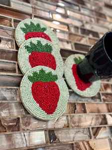 Handmade Beaded <b>Coasters</b>-Classic <b>Drink</b> <b>Coasters</b> with Polyester Backing (4x4 Inch) for Church and Religious Gifts - Product Image 2