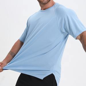 เสื้อออกกำลังกายสำหรับผู้ชาย13สีพื้นแขนสั้นพิมพ์ลายไซส์ใหญ่พิเศษใส่สบายผิวแห้งเร็ว180กรัมสำหรับฤดูร้อน - Product Image 3