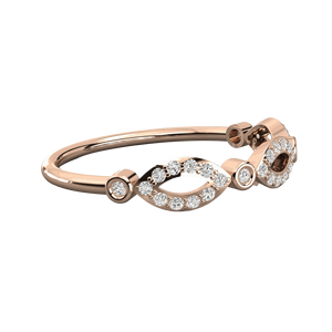 Anillo de Boda de Diseño con Diamantes Redondos para Mujer - Product Image 5