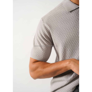 Personalizado 2024 Hombres para Polo Nuevo Patrón Sólido 100% Tela de Jersey de Algodón en Venta - Product Image 4