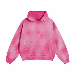 Venta al por mayor de sudaderas con capucha con gráfico personalizado peso pesado polar de algodón de gran tamaño sudaderas con capucha para hombres sudaderas con capucha preencogidas - Product Image 3