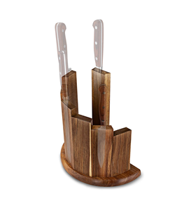 Ustensiles de cuisine en bois outils porte-couteau personnalisable bambou ustensiles bloc couteaux reste support produit de vente chaude - Product Image 5