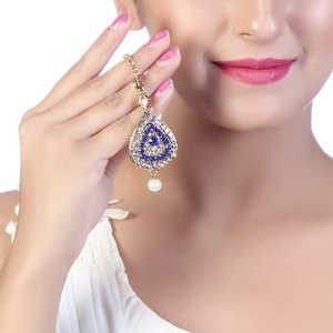 Vivant 1102321 Conjunto de joyería fina Collar chapado en oro con Maang Tikka Elegante y elegante - Product Image 4