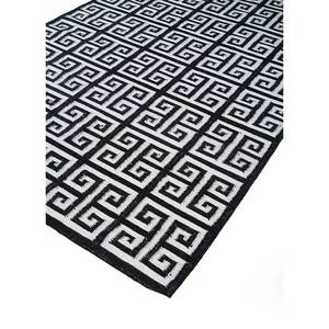 Alfombras Geométricas de Lana Alhambra en Gris y Negro, Tejido Plano para el Hogar, Alfombra Rectangular de Yute para Habitación y Dormitorio, Modelo DWRM-113 - Product Image 2