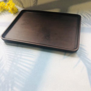 Plateau en bois d'acacia noir plateau de service plateaux de fruits dîner de fête 32X24x2 ustensiles de table OEM du Vietnam - Product Image 4