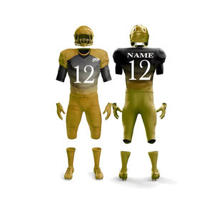 Ensemble Maillot et Short de Football Américain Personnalisé 100% Polyester Haute Qualité – Dernier Design Respirant à Manches Courtes - Product Image 1