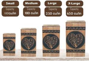 Crémation en bois de rose faite à la main pour cendres adultes Urnes funéraires en bois arbre de vie fabriquées à la main pour cendres humaines Homme et femme adultes - Product Image 5