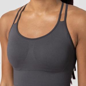 Haute qualité femmes nouveau Style décontracté Gym Fitness Yoga ensembles surdimensionné XL vêtements d'entraînement manches courtes taille Logo en gros - Product Image 3