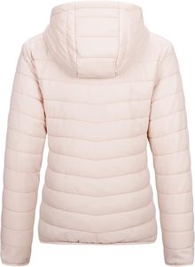 Blouson matelassé pour femme avec logo personnalisé brodé, col montant, fermeture éclair, imperméable, manteau d'hiver fin et uni - Product Image 2