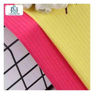 ผ้าโพลีเอสเตอร์100% ผ้าถักมีแถบสีสำหรับเสื้อกันหนาวและกระโปรงของเด็กผู้หญิง - Product Image 5