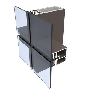 Aluminium Window And Door Profile Construction Cutting Powder Coating 6063 Grade T5/T6 Temper Aluminum Profiles