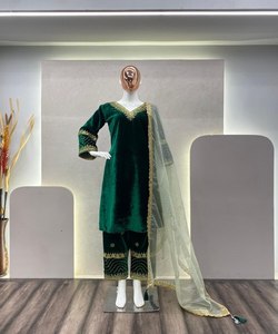 Mesdames Coton Reyon Kurtis Dernier design de mode Veste Anarkali Dupatta pour femmes Indien Pakistanais Vente en gros Robe prête à porter - Product Image 1